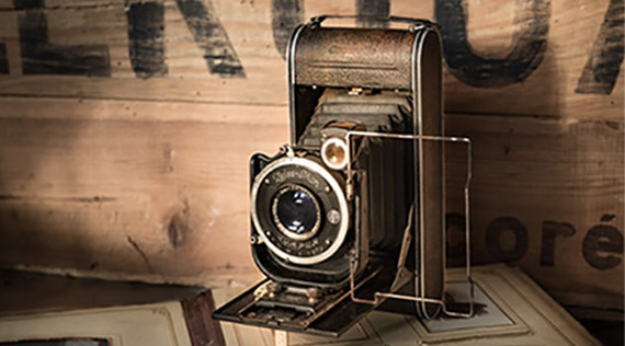 Vintage folding camera